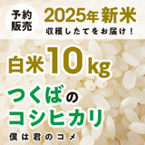 【2025年新米】【白米10kg】農家直送つくばの低農薬コシヒカリ「僕は君のコメ」（9月下旬から順次発送）