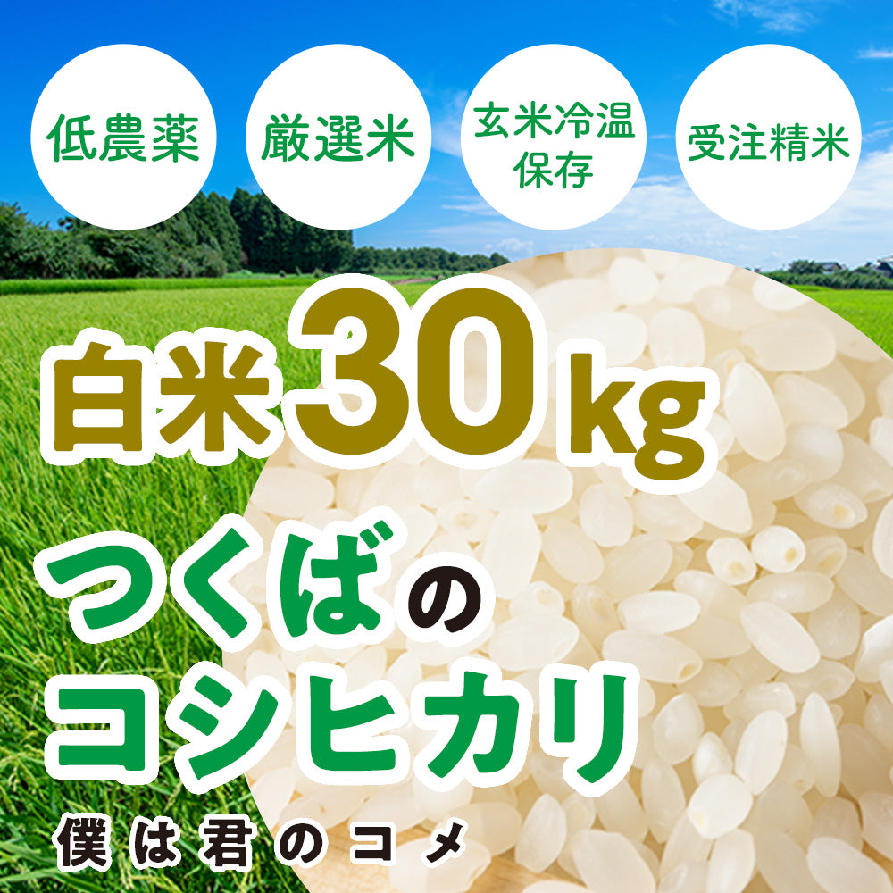 玄米30kg】2024年新米 農家直送つくばの低農薬コシヒカリ「僕は君のコメ」 – いばらきいいもん商店